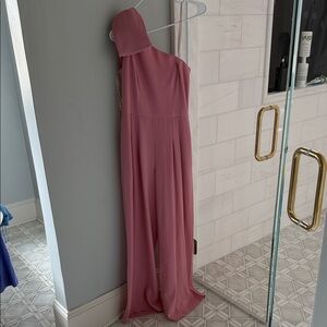 Gal Meets Glam Pink One-Shoulder Jumpsuit